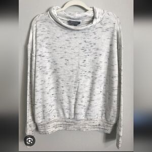 Women's Anthropologie By Anthropologie Turtle Neck Ivory/Gray Sweater